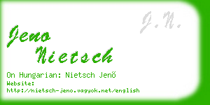 jeno nietsch business card